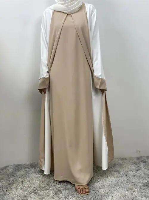 Blanc abricot robe