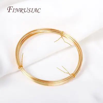 Image de Fil de Cuivre Plaqué Or 18K - 5m pour Bijoux Artisanaux
