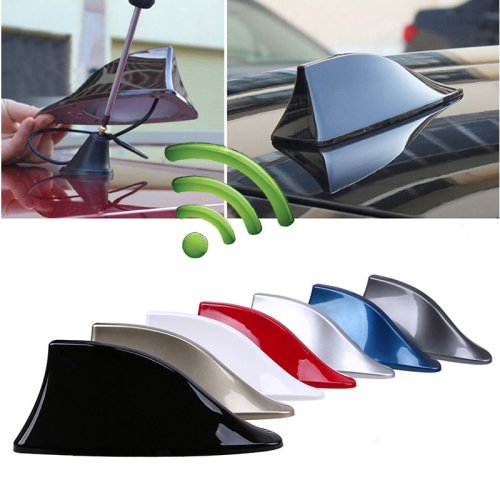 Image of Universal Car Shark Fin Antenna – Stylish Roof Mount FM/AM Radio Signal Aerial for Enhanced Reception and Modern Vehicle Decoration