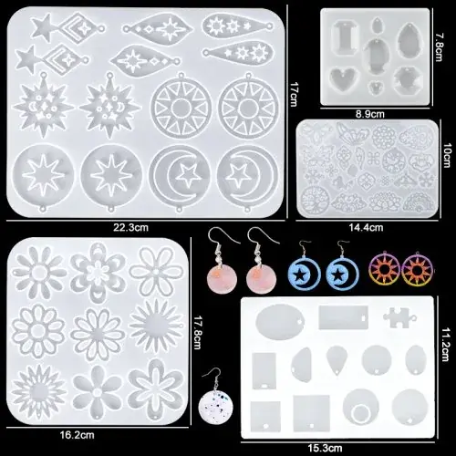 Ensemble de moules pour boucles d'oreilles 1