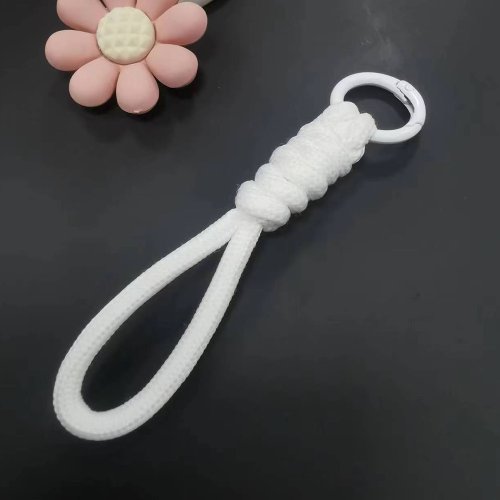 Image of 12cm Paracord Braided Woven Keychain Wrist Rope Phone case Anti-lost Rope Strap Key Ring Tactical Survival Tool Backpack Buckle