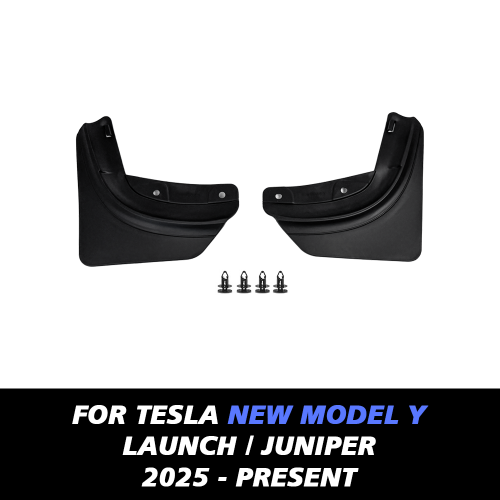 Imagen de Guardabarros TPE sin Perforación para Tesla Model Y 2025 - Protector Anti-Salpicaduras Juniper, Instalación Fácil y Duradero