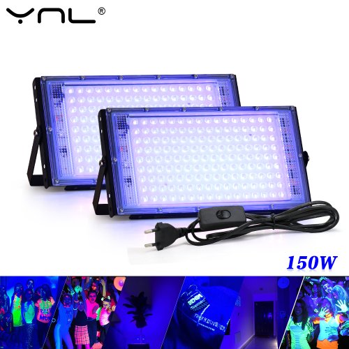 Afbeelding van UV LED Schijnwerper 50W/100W/150W - AC 220V Buitenverlichting met 395nm/400nm Ultraviolette Lamp voor Feesten en Blacklight Effecten