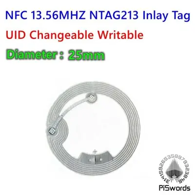 Image de Étiquettes NFC 25mm - UID Modifiable & Inscriptible