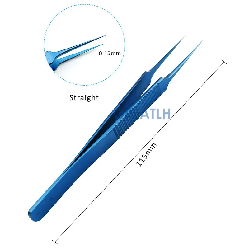 Immagine di Pinzette elettroniche Pinzette angolari per impianto di trapianto di capelli lisci Pinze dritte Pinzette in titanio Pinze