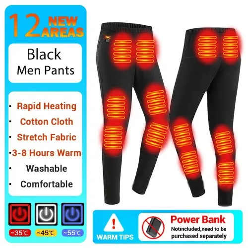 12 Black Men Pants