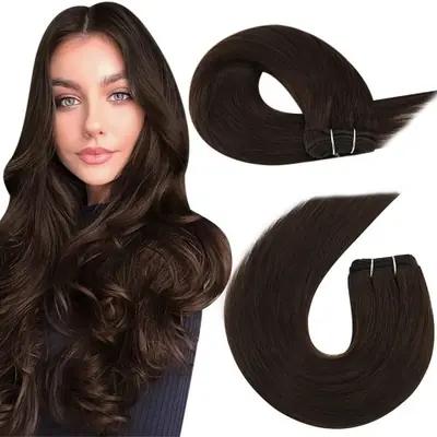 Image de Extensions Cheveux Humains Remy - Tissage Double & Balayage Naturel