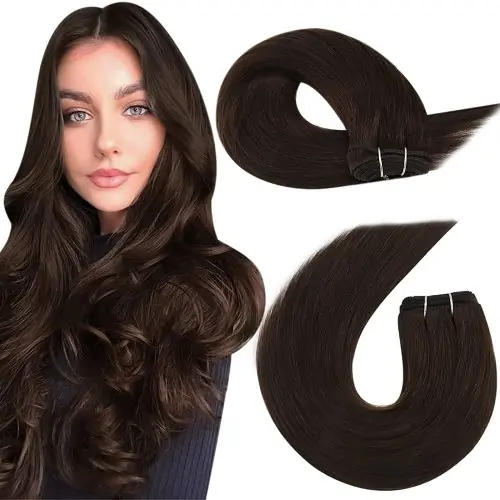 Image de Extensions Cheveux Humains Remy - Tissage Double & Balayage Naturel