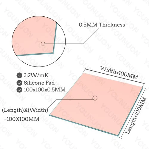 2PCS 100X0.5MM rosa