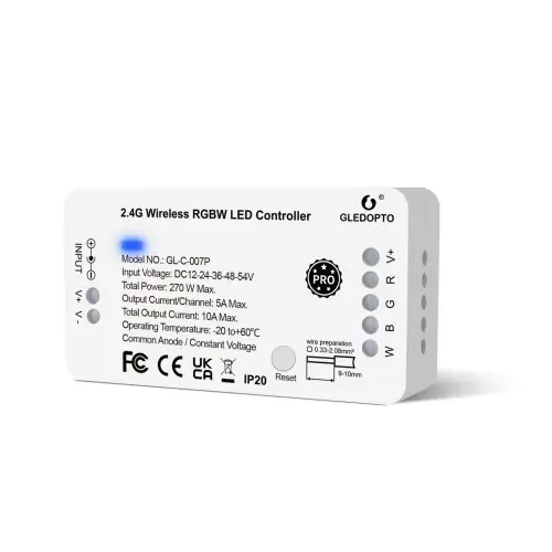 RGBW avec fonction de réinitialisation