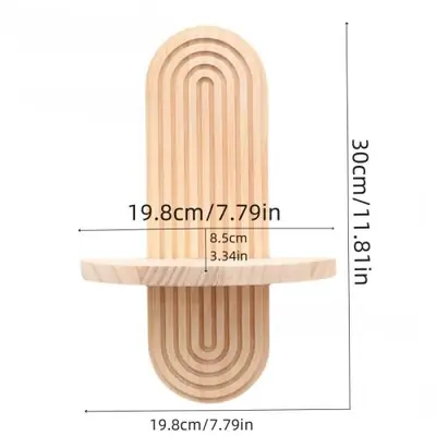 Image de Étagère Murale Bois Boho - Déco Moderne & Naturelle