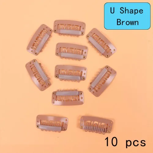 U kształt brązowy 10pcs