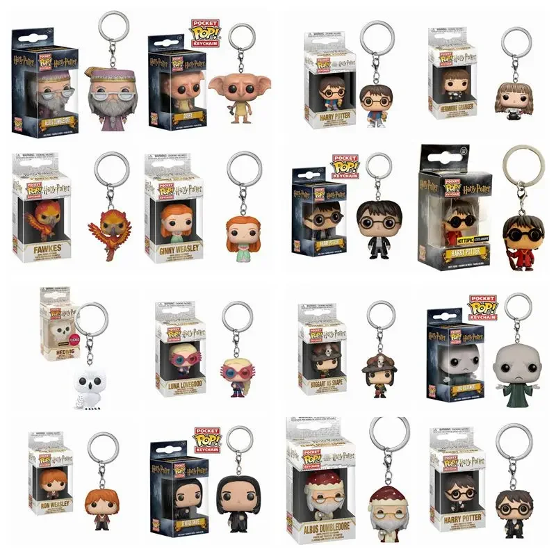 Bild von Funko Pocket Pop Schlüsselanhänger Harry Potter Serie – Hermione Granger, Dobby, Draco Malfoy, Ginny Weasley, Ron Weasley, Hedwig, Snape, Voldemort & Luna Lovegood – Sammlerfigur für Fans