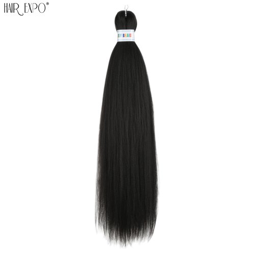 Immagine di Estensioni Capelli Sintetici Trecce Jumbo Ombre Yaki 26 Pollici - Facili da Intrecciare, Lunghi e Lisci con Effetto Naturale