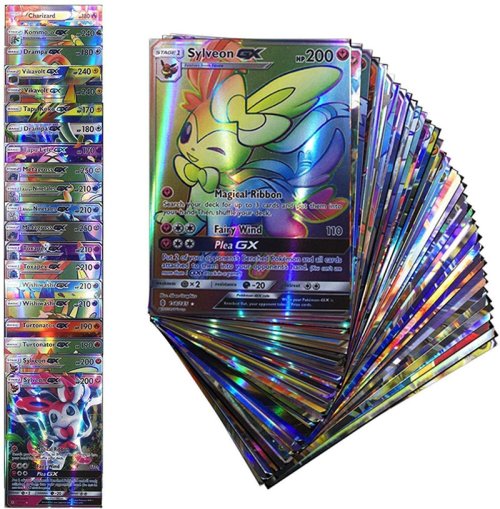 Image de Cartes Pokémon GX, VMAX, Mega & Shining - Pack de 20 Cartes Collectibles