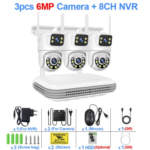 8CH NVR and 3 Cam