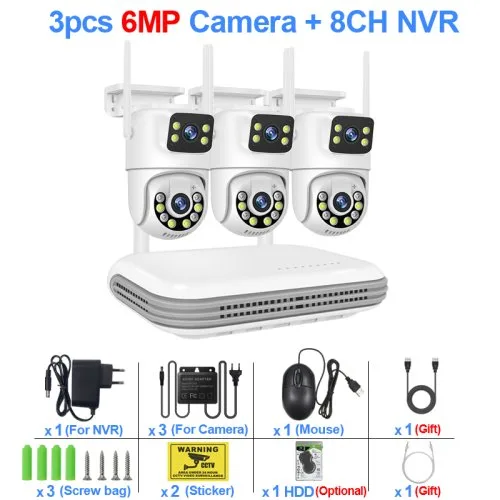 8CH NVR and 3 Cam