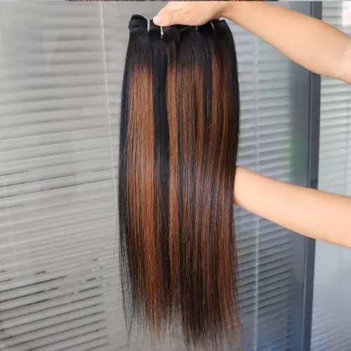 Image de Cheveux Vierges Remy Double Trame - Wavy Droite 1B
