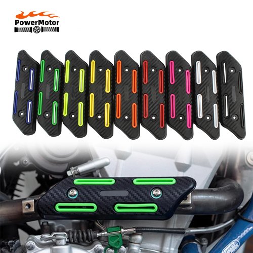 Imagen de Protector Universal Antiescaldado para Escape de Motocicleta con Aislamiento Térmico de Alta Resistencia
