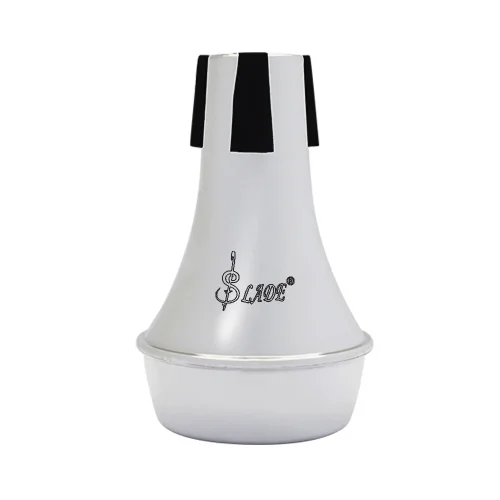 Imagen de SLADE Mini ABS trompeta Semi-cerrado silenciador silenciador trompeta piezas de práctica accesorios de instrumentos de viento de latón