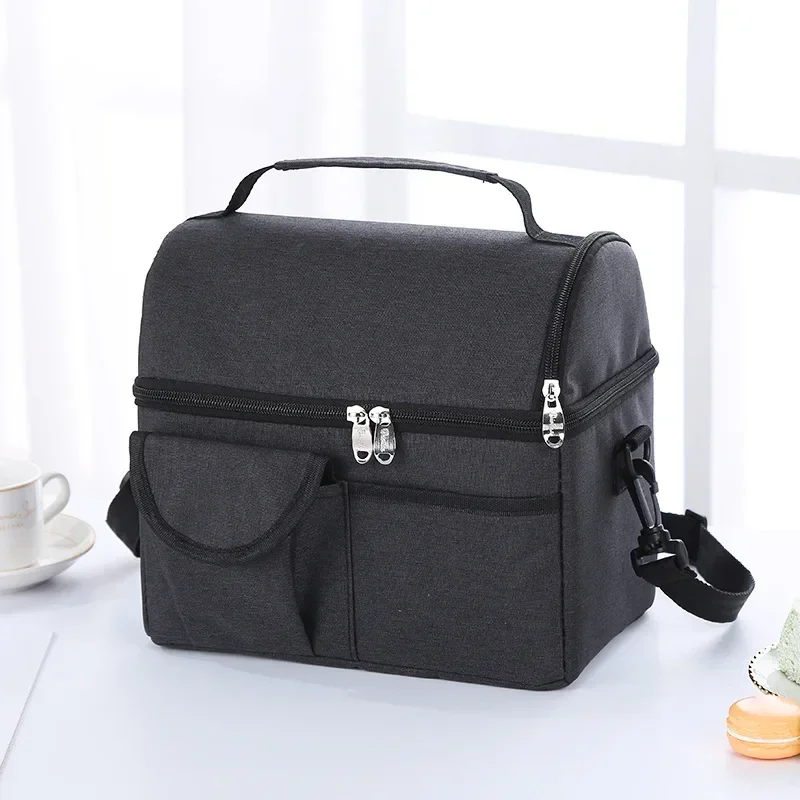 Imagen de Bolsa de Almuerzo Reutilizable con Aislamiento Térmico de 8L – Ideal para Hombres y Mujeres, Impermeable, A Prueba de Fugas y Multifuncional para Conservar Calor y Frío