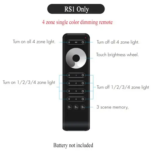 4 zone DIM télécommande
