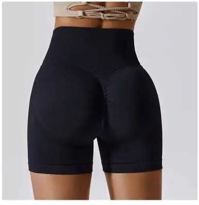 Image de Shorts de sport taille haute sans couture effet push-up