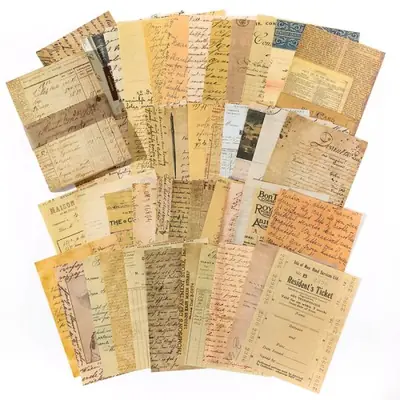 Image de Kit Scrapbooking Vintage 100 Pièces - Papier Décoratif & Fournitures