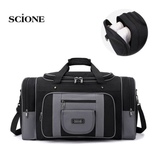 Zdjęcie Torebka podróżna buty kieszonkowe Crossbody mężczyźni duża torba na ramię Outdoor Sport siłownia torba fitness Weekender Casual torby podróżne XA41WA