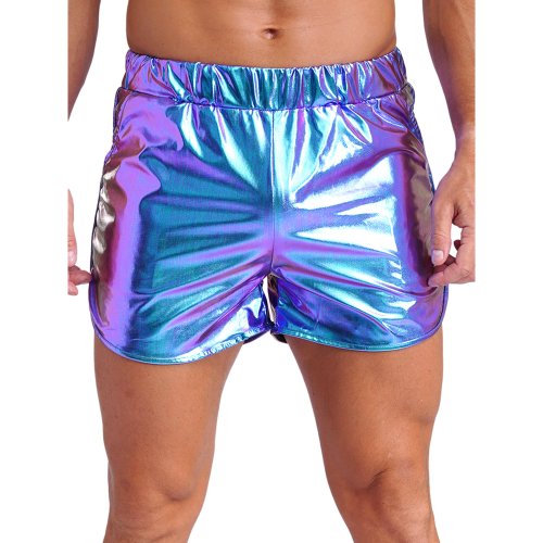 Zdjęcie Męskie Szorty Sportowe Metaliczne – Stylishne i Funkcjonalne