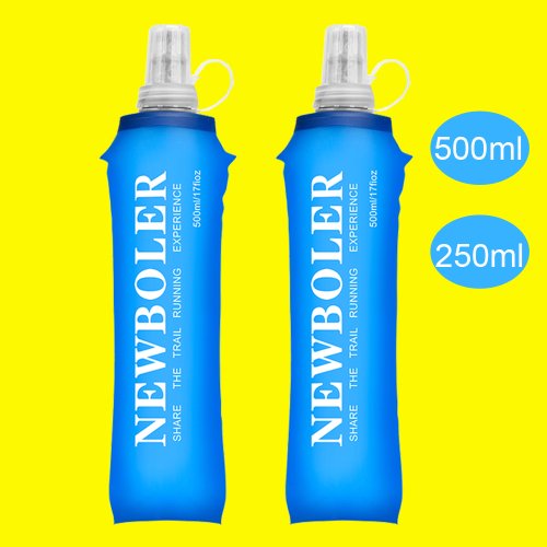 Immagine di Bottiglia d'acqua da 250 ml 500 ml TPU pieghevole boccetta morbida bottiglia d'acqua sportiva borsa d'acqua bottiglia d'acqua pieghevole corsa campeggio escursionismo
