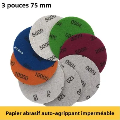 Image de Disque de Ponçage 75mm - Grain 320 & 10000 - Pour Finition Parfaite