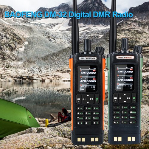 Image of Baofeng DM-32 GPS APRS AES256 Encryption DMR Digital Analog UHF VHF Dual Band 8W Air Band FM Walkie Talkie DM-32UV