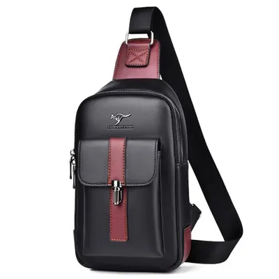 Image de Sac Bandoulière Homme en Cuir Luxe - Kangourou