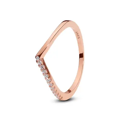 Image de Bague de Fiançailles Argent 925 Or Rose - Élégance & Romantisme