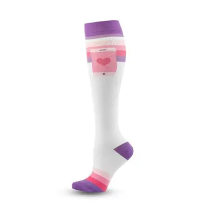 Image de Bas de Compression Sportifs - Design Lunaire & Rayé