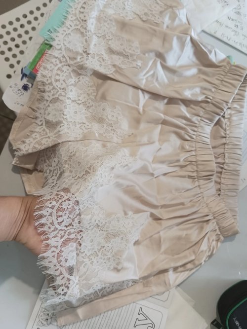 Shorts de Pyjama Y2K en Satin Soie - Culotte Vintage Dentelle