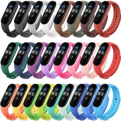 Bracelet de Montre Silicone pour Xiaomi Mi Band 7/6/5/4/3 - Élégant & Confortable
