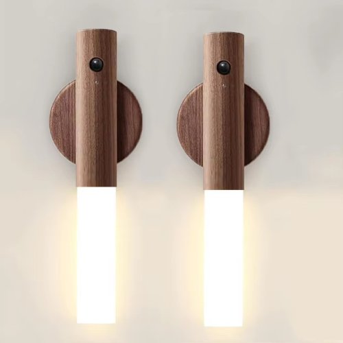 Image de Lampe LED Magnétique Intelligente en Bois