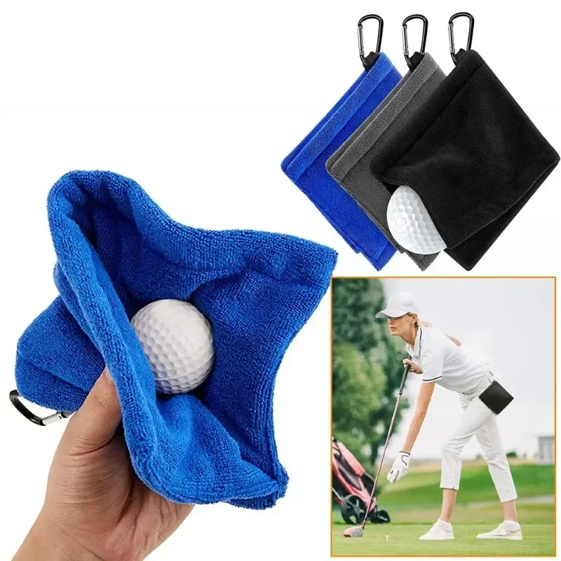 Afbeelding van Vierkante microvezel golfbalreinigingsdoek met karabijnhaak Waterabsorptiereiniger Club voor hoofdveegdoek Schoon MJ002
