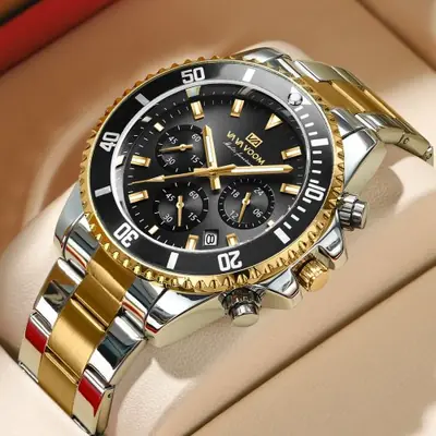 Image de Montre Homme Luxe Quartz - Élégante & Résistante à l'Eau