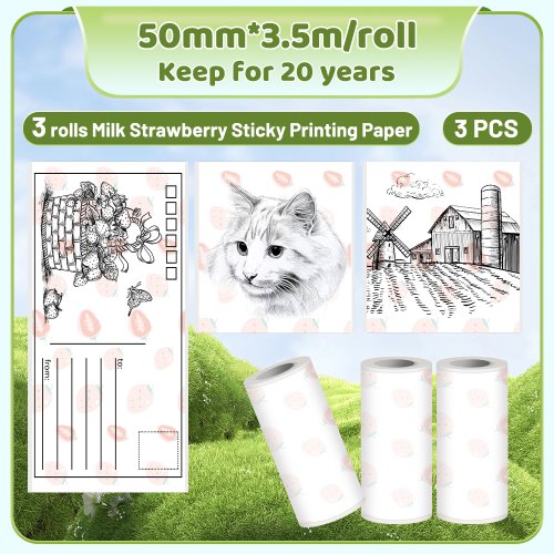 Imagen de Pegatinas Térmicas Phomemo T02 – Sin BPA, Ideal para Notas y Organización
