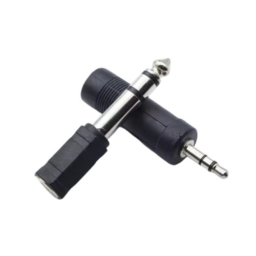 Image de Adaptateur Audio 3.5mm Femelle vers 6.35mm Mâle - Prise Stéréo & Micro