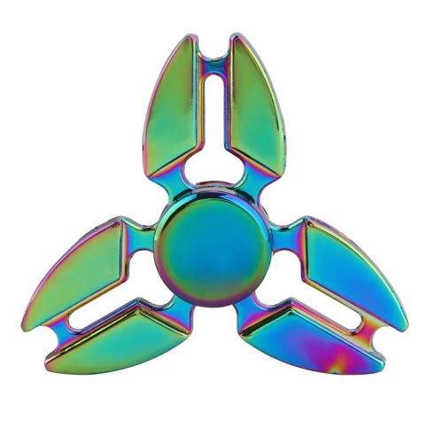 Zdjęcie Metal Rainbow Fidget Spinner kolorowy EDC Hand Spinner zabawka przeciwlękowa dla dzieci dorosłych łagodzi stres Finger Spinner prezenty