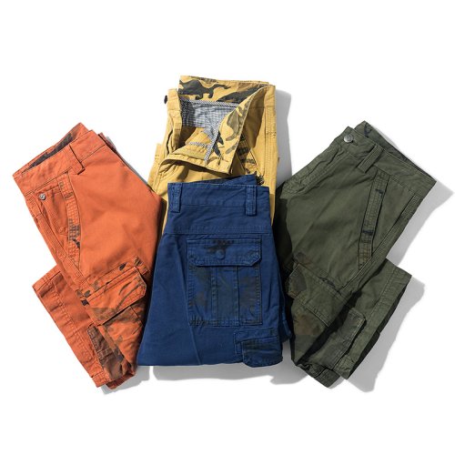Imagen de Pantalones Cortos Tácticos de Camuflaje para Hombre - Modelo Verano 2025, Carga Militar, Caqui, Algodón Suelto y Transpirable
