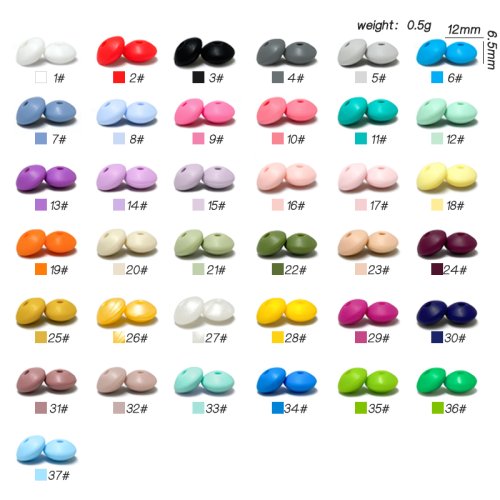 Afbeelding van 100% Natuurlijke Siliconen Linzenkralen voor Baby - BPA-Vrij Tandjeskralen Armband & Bijtring Accessoire voor Gezonde Babyverzorging