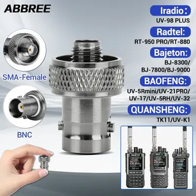Image de Adaptateur SMA Femelle vers BNC pour Talkie-Walkie UV-5R