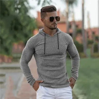 Image de Pull à Capuche Homme - Coupe Ajustée Hiver 2024