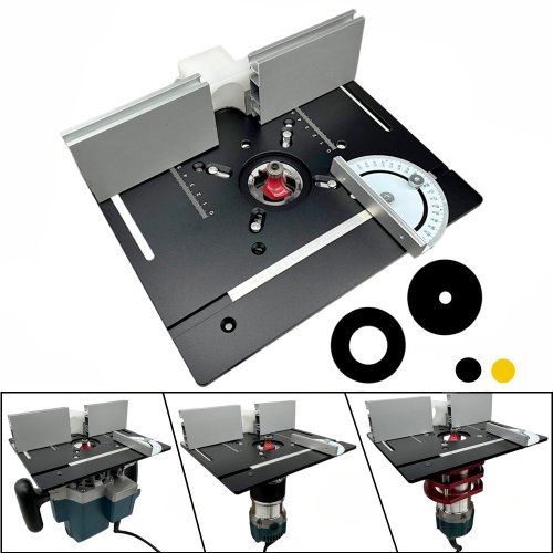 Bild von Router Tisch Einsatz Platte Aluminium Legierung Holz Fräsen Flip Board Trimmen Maschine Gravur Hilfs Werkzeug Holzbearbeitung Bänke