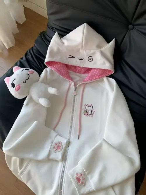 Image de Veste Harajuku Vintage Gothique à Capuche pour Femme